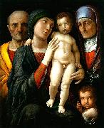 Andrea Mantegna Hl. Familie mit Hl. Elisabeth und Johannesknaben oil painting on canvas